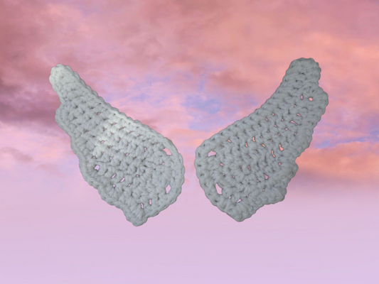 Crochet shoe wings