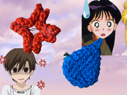 Angry and worried hair clips